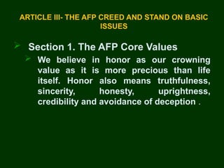 I am sharing 'AFP-CORE-VALUES' with you.ppt