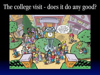 The college visit - does it do any good?
 