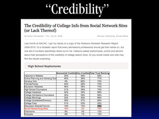 “Credibility”
 