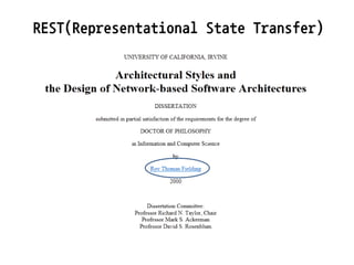 REST(Representational State Transfer)


•   표현(Representational) - REST 리소스는 XML, JSON, 심지어 HTML
    을 포함하여 리소스 사용자에게 가장 적...