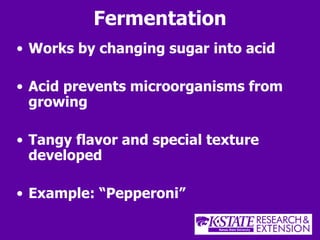 Pepperoni Fermentation Ksu meat preservation | PPT