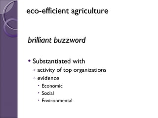 Concepts, impacts & benefits of eco-efficiency