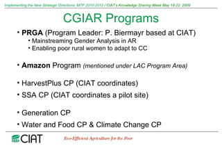 Implementing the New Strategic Directions: Medium Term Plan 2010-2012