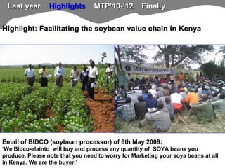 TSBF Institute of CIAT: ISFM-based crop production