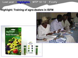 TSBF Institute of CIAT: ISFM-based crop production