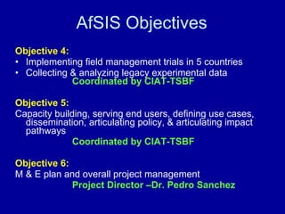 A Digitally Integrated Africa Soil Information Service (AfSIS)