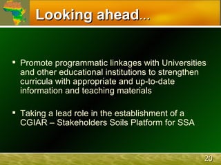 The African Network for Soil Biology and Fertility (AfNet)