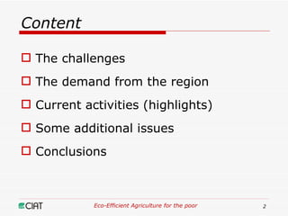 Eco-Efficient Agriculture & Central America