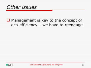 Eco-Efficient Agriculture & Central America