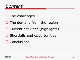 Eco-Efficient Agriculture & Central America