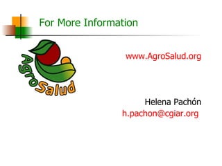 AgroSalud Nutrition Research in Latin America and the Caribbean