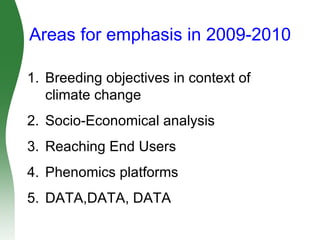 Driving discovery and delivery for an Eco Efficient Agriculture