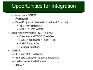 Integrating CIAT Research in Africa