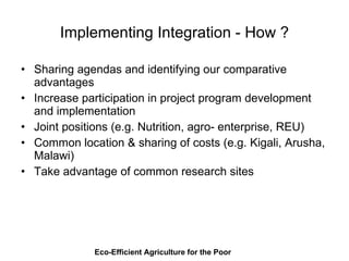 Integrating CIAT Research in Africa