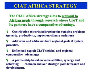 Integrating CIAT Research in Africa