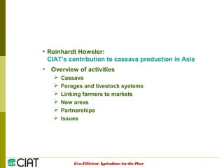 Integrating CIAT Research in Asia