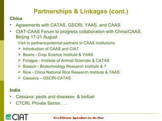 Integrating CIAT Research in Asia