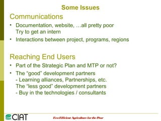 Integrating CIAT Research in Asia