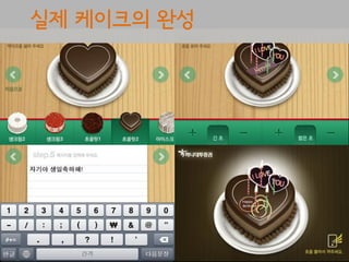 실제 케이크의 완성
 