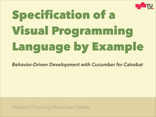 Specification of a Visual Programming Language by Example | PPT