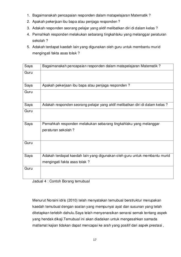 Contoh Soalan Latar Belakang Responden - Terengganu w
