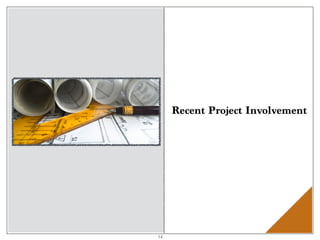 Recent Project Involvement
14
 