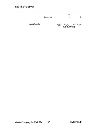 Häc viÖn Tµi chÝnh


                                                    0
                             D cuèi kú              0            0


             Ngêi lËp biÓu               Ngµy… th¸ng … n¨m 2004
                                               KÕ to¸n trëng




Sinh viªn: NguyÔn ThÞ Th         67                     LípK39-21.14
 