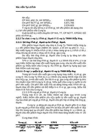 Häc viÖn Tµi chÝnh



       Nh vËy:
       CP NVL phô: Gi¸ trÞ SPDDCK                 1.525.868
       Chi phÝ NCTT gi¸ trÞ SPDDCK                4.871.786
       Chi phÝ SXC gi¸ trÞ SPDDCK                 2.076.603
       T¬ng tù nh vËy kÕ to¸n sÏ tÝnh gi¸ trÞ s¶n phÈm dë dang cho
c¸c lo¹i s¶n phÈm cña C«ng ty.
       Cuèi kú kÕ to¸n kÕt chuyÓn CP NVL TT, CP NCTT, CPSXC ®Ó
phôc vô tÝnh gi¸.
2.2.2 Tæ chøc c«ng t¸c tÝnh gi¸ thµnh t¹i C«ng ty TNHH HiÖp Hng.
2.2.2.1 §èi tîng tÝnh gi¸ thµnh vµ kú tÝnh gi¸ thµnh.
       S¶n phÈm hoµn thµnh nhµ kho ë C«ng Ty TNHH HiÖp Hng lµ
c¸c s¶n phÈm May hoµn chØnh nh: QuÇn ¸o trÎ em vµ phô n÷, V¸y…
Mçi mÆt hµng l¹i nhiÒu kÝch cì kh¸c nhau song gi÷a c¸c kÝch cì kh¸c
nhau kh«ng cã sô kh¸c nhau vÒ ®¸nh gi¸ gia c«ng.
       Do vËy ®èi tîng tÝnh gi¸ thµnh cña C«ng ty lµ tõng lo¹i s¶n
phÈm hoµn thµnh nhµ kho.
       Trªn c¬ së ®èi tîng tÝnh gi¸ thµnh ®· x¸c ®Þnh ®îc ë trªn, c¨n cø
vµo ®Æc ®iÓm tæ chøc s¶n xuÊt hµng gia c«ng, chu kú s¶n xuÊt s¶n
phÈm vµ ®iÒu kiÖn cña C«ng ty. Kú tÝnh gi¸ thµnh lµ hµng quý vµo
thêi ®iÓm cuèi mçi quý.
2.2.2.2. C«ng t¸c qu¶n lý gi¸ thµnh ë C«ng ty TNHH HiÖp Hng.
       Trong lo¹i h×nh s¶n xuÊt gia c«ng hµng may mÆc, ®¸nh gi¸ gia
c«ng ®· ®îc C«ng Ty tÝnh to¸n x¸c ®Þnh x©y dùng ®Þnh møc tríc khi
b¾t ®Çu qu¸ tr×nh s¶n xuÊt. Do ®ã ®¬n gi¸ gia c«ng s¶n phÈm lµ thíc
®o chuÈn mùc ®Ó C«ng ty ®¸nh gi¸ hiÖu qu¶ cña c«ng t¸c qu¶n lý chi
phÝ s¶n xuÊt. Chi phÝ s¶n xuÊt ®îc sö dông ®óng môc ®Ých th× gi¸
thµnh thùc tÕ s¶n phÈm cã thÓ thÊp h¬n ®¬n gi¸ gia c«ng. §iÒu ®ã
®em l¹i lîi Ých cho C«ng ty.
       2.2.2.3 Ph¬ng ph¸p tÝnh gi¸ thµnh ë C«ng ty.
       Trong mäi ®¬n vÞ, do ®Æc ®iÓm tæ chøc quy tr×nh c«ng
nghÖ, ®Æc ®iÓm s¶n phÈm yªu cÇu qu¶n lý s¶n xuÊt vµ gi¸ thµnh
mµ lùa chän ph¬ng ph¸p tÝnh gi¸ thµnh cho phï hîp víi tõng ®èi tîng gi¸
thµnh.
              C«ng ty ¸p dông ph¬ng ph¸p tÝnh gi¸ thµnh gi¶n ®¬n (hay
lµ ph¬ng ph¸p tÝnh trùc tiÕp), dùa trªn sè liÖu chi phÝ s¶n xuÊt ®· tËp
hîp ®îc trong quý vµ chi phÝ cña s¶n phÈm lao ®éng ®· x¸c ®Þnh, gi¸
thµnh cña s¶n phÈm hoµn thµnh ®îc tÝnh theo tõng kho¶n môc ®· chi
phÝ.
       C«ng thøc tÝnh:

  Tæng gi¸     Gi¸ trÞ              CPSX               GÝa trÞ
   thµnh   =    SP dë  +          ph¸t sinh     -       SP dë
Sinh s¶n NguyÔn ThÞ Th
     viªn:      dang              75
                                  trong k×                LípK39-21.14
                                                        dang
   phÈm        ®Çu k×                                  cuèi kú
 
