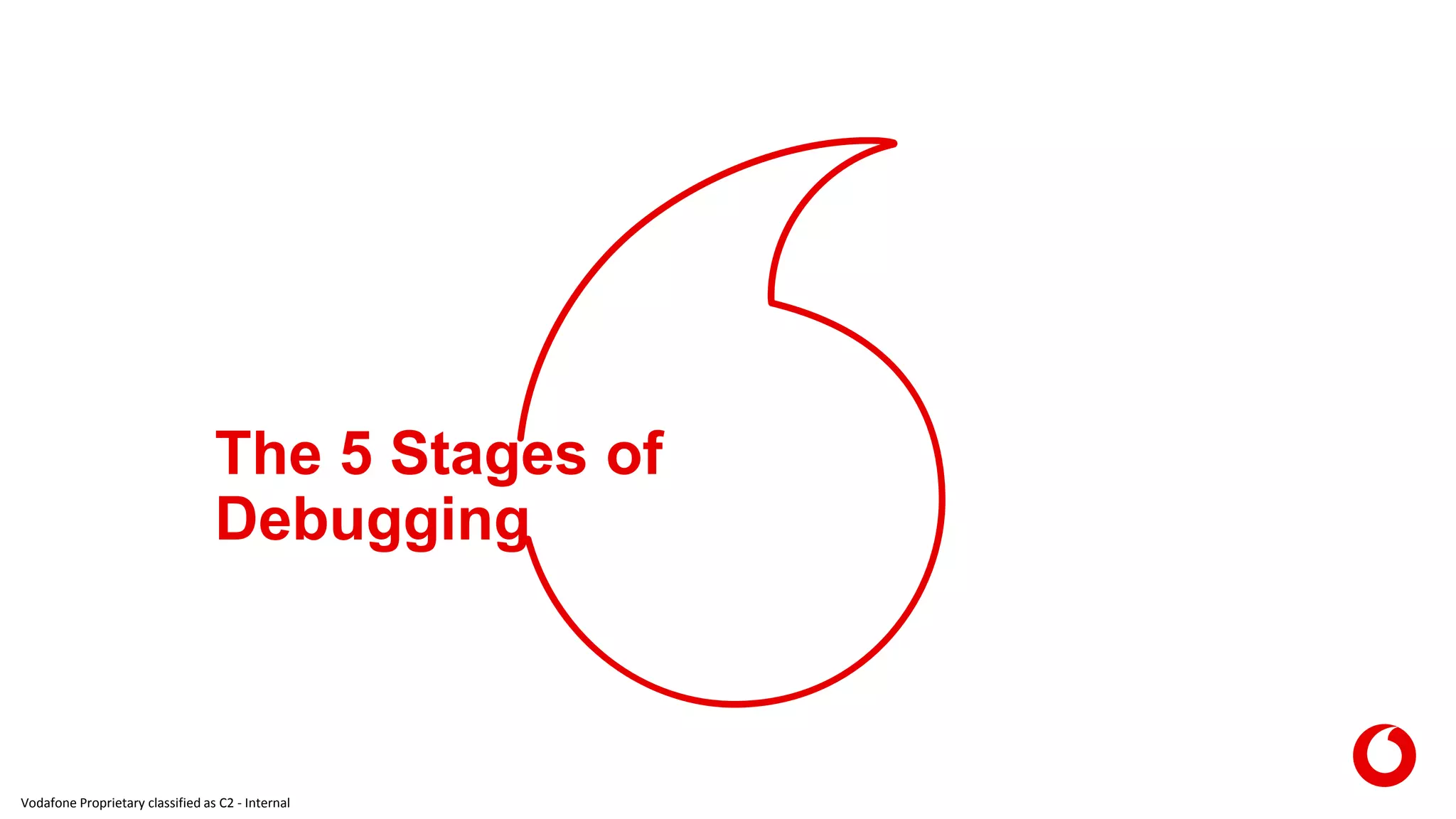 Vodafone Proprietary classified as C2 - Internal
The 5 Stages of
Debugging
 