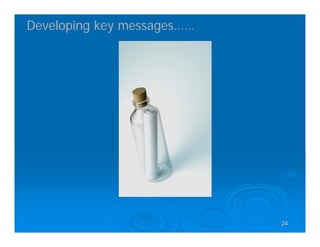 24242424
Developing key messages……
 