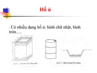 Hố ủ
- Có nhiều dạng hố ủ: hình chữ nhật, hình
tròn….
-
 