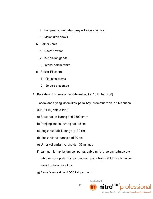 kejadian 1 32 GAMBARAN KEJADIAN BAYI PREMATUR DI RUMAH SAKIT BHAYANGKARA 