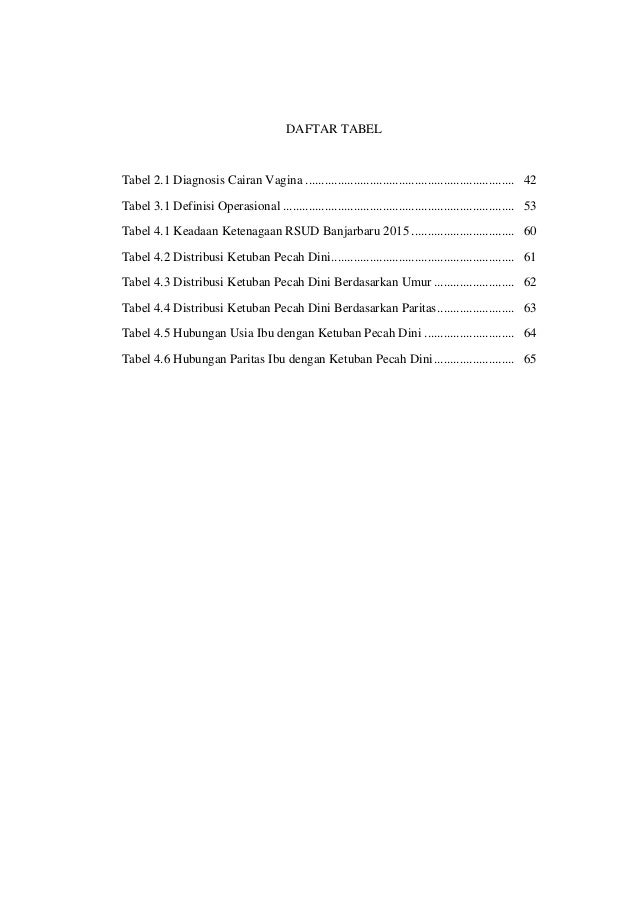 Hubungan usia ibu dan paritas dengan kejadian ketuban 