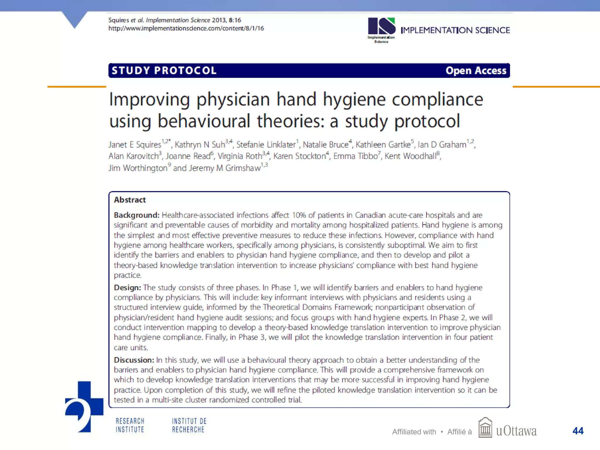 Affiliated with • Affilié à 44
 