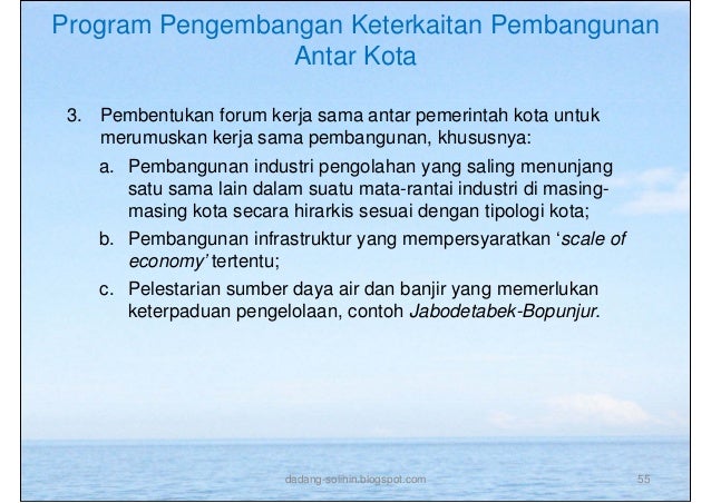 Strategi dan Kebijakan Pembangunan Wilayah Kawasan Timur 
