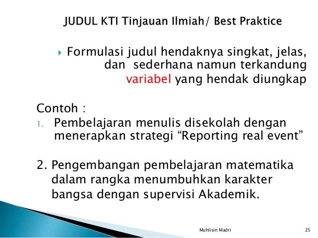 Kti Tinj Ilmiah Best Practice