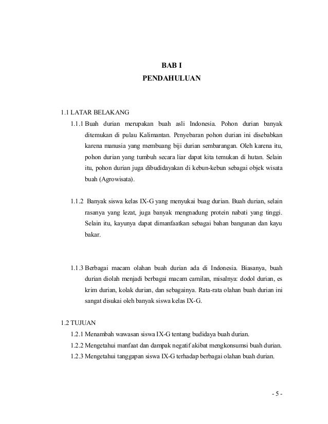 Karya ilmiah - Manfaat Olahan Buah Durian