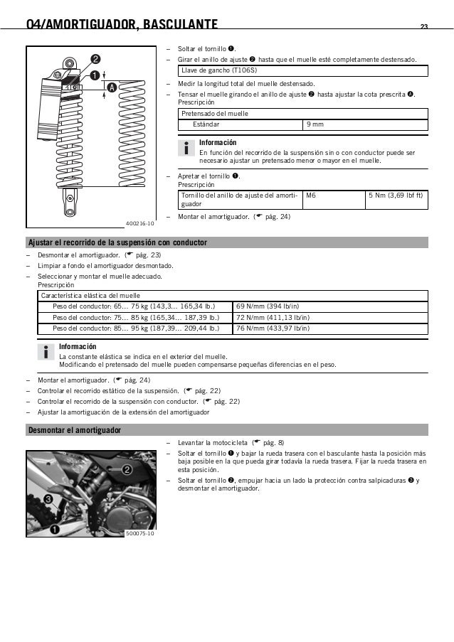 Amortiguadores resorte 69n # ktm sxf 250 SX-F conductor 85-95 kg amortiguadores resorte 2008