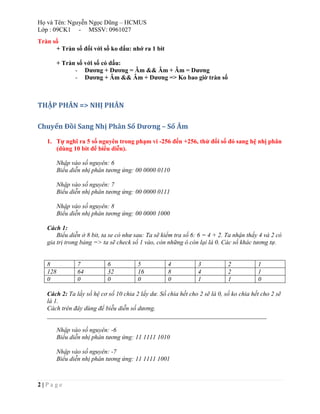 KTMT Số Nguyên - Số Chấm Động | PDF