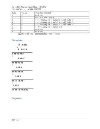 KTMT Số Nguyên - Số Chấm Động | PDF