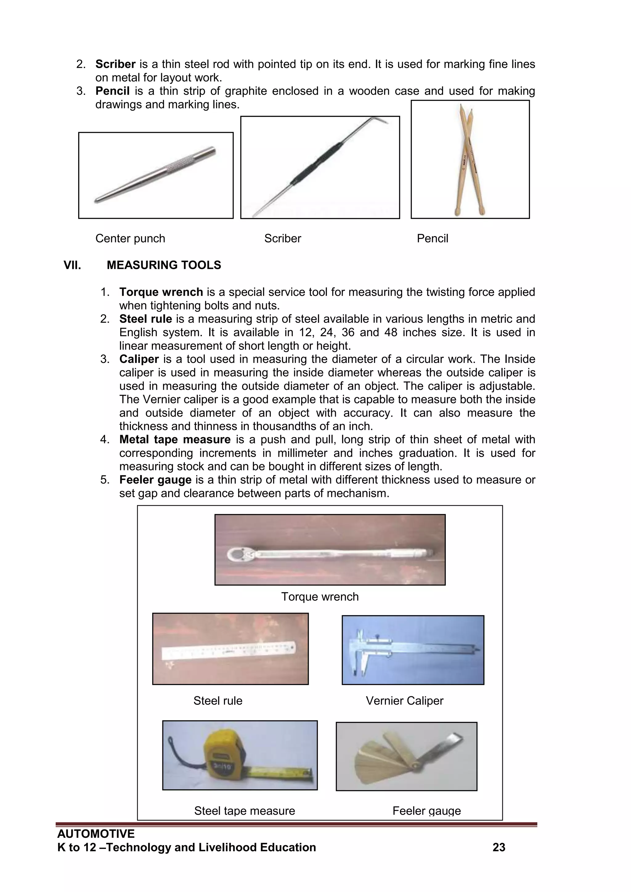 K to 12 automotive learning module | PDF