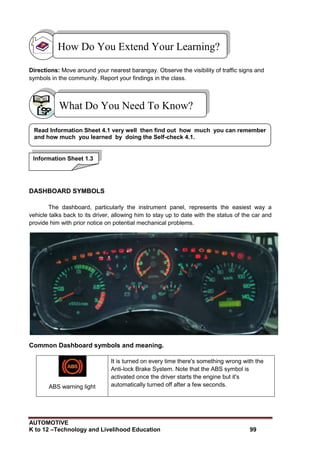 K to 12 automotive learning module | PDF