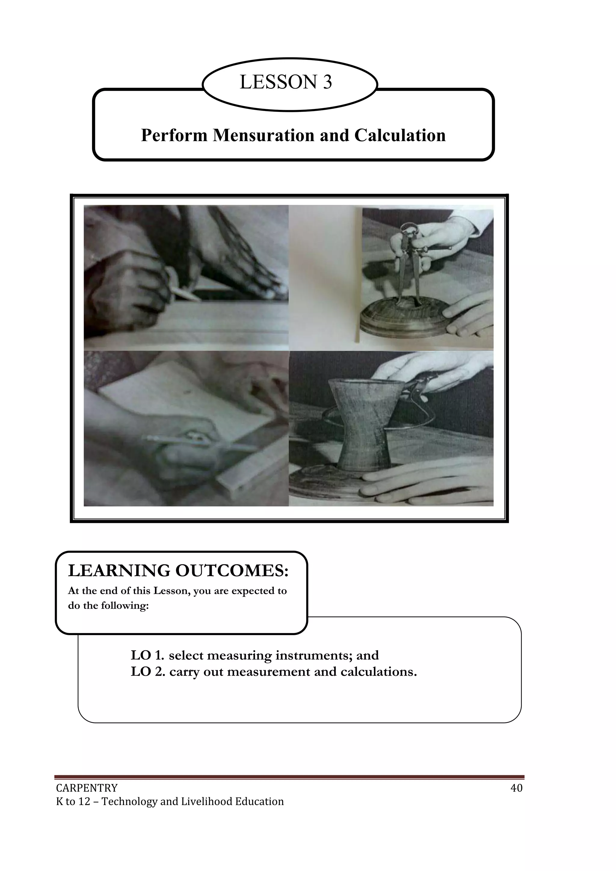 K to 12 Carpentry Learning Modules | PDF