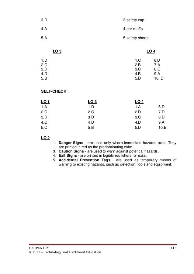 K to 12 Carpentry Learning Modules
