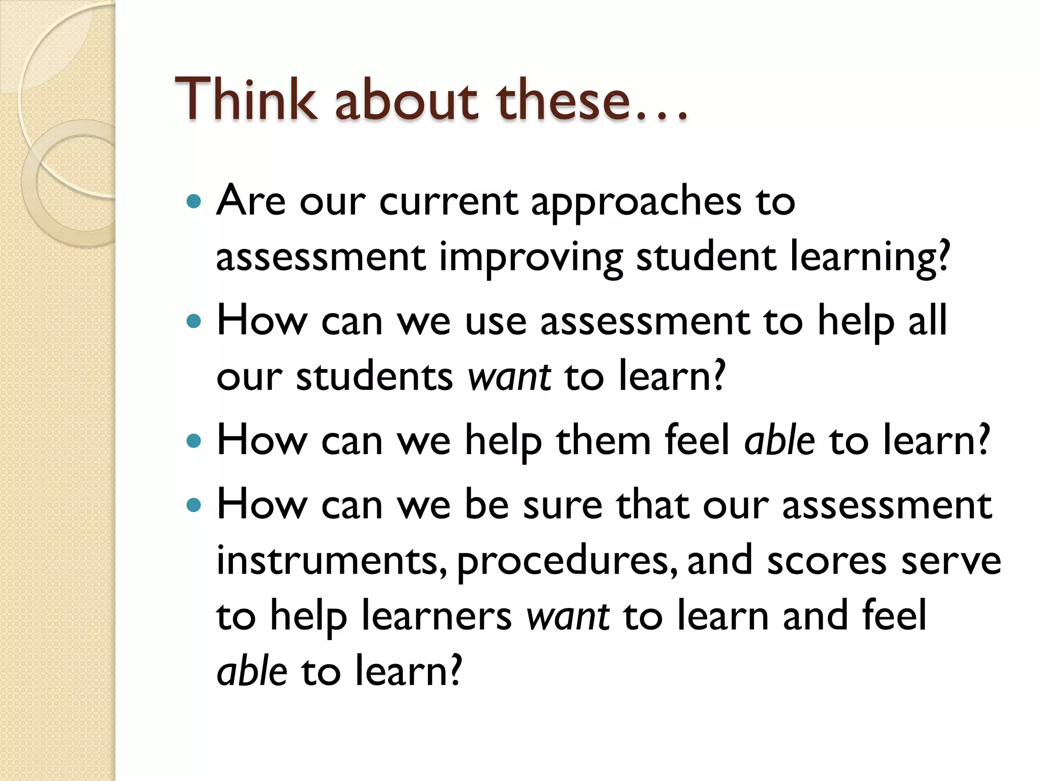 K to 12 classroom assessment ppt | PDF | Educational Assessment | Education