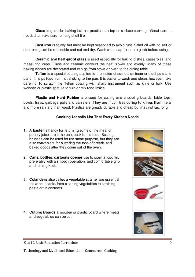 basic tools commercial for kitchen cooking K 12 to cooking learning module commercial basic tools commercial for kitchen cooking K 12 to cooking learning module commercial