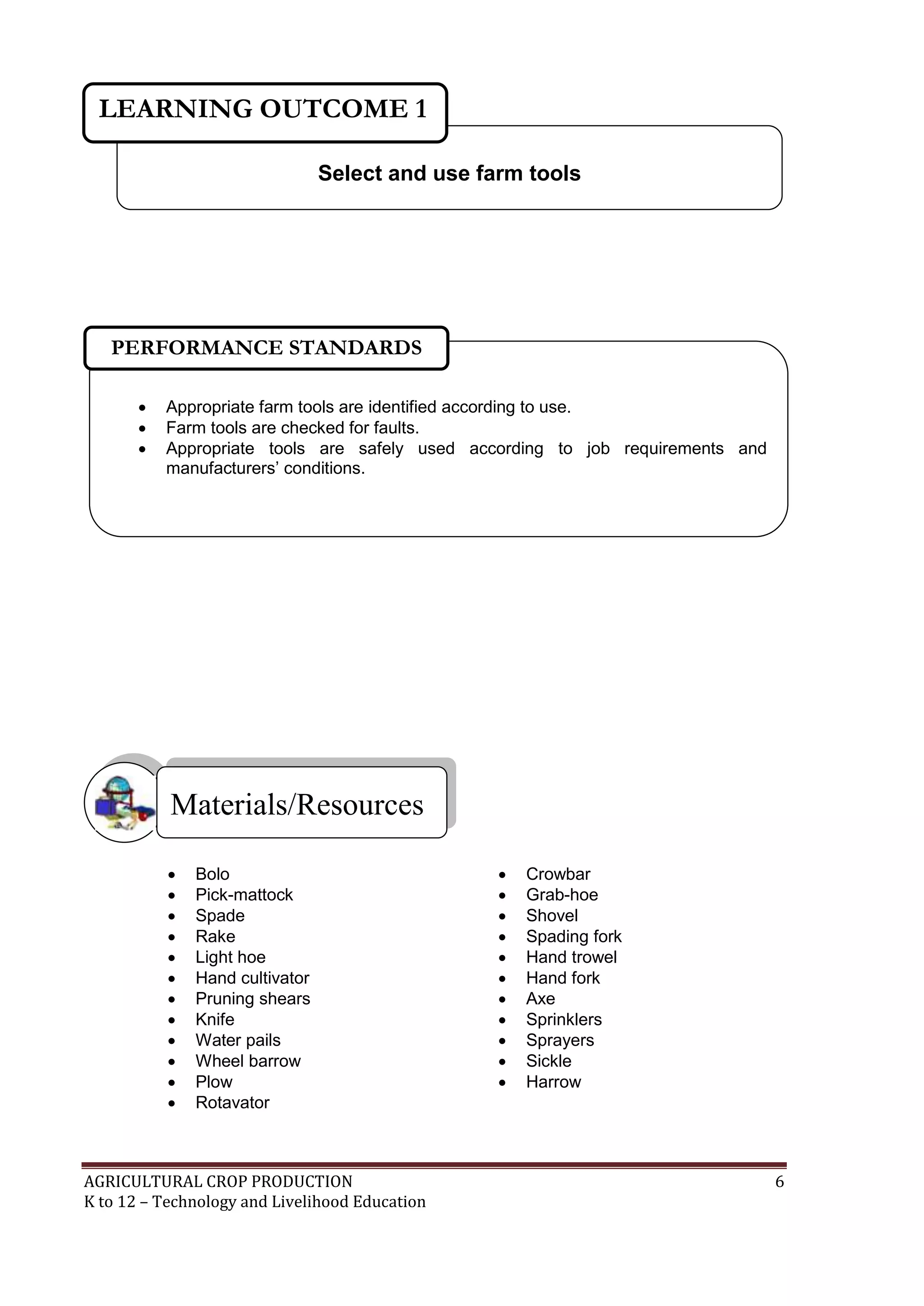 K to 12 Crop Production Learning Modules | PDF