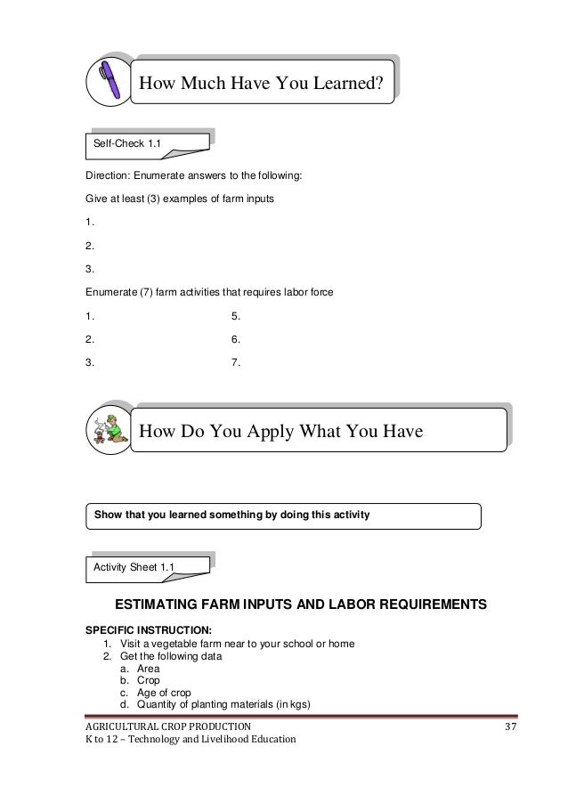 K To 12 Crop Production Learning Modules