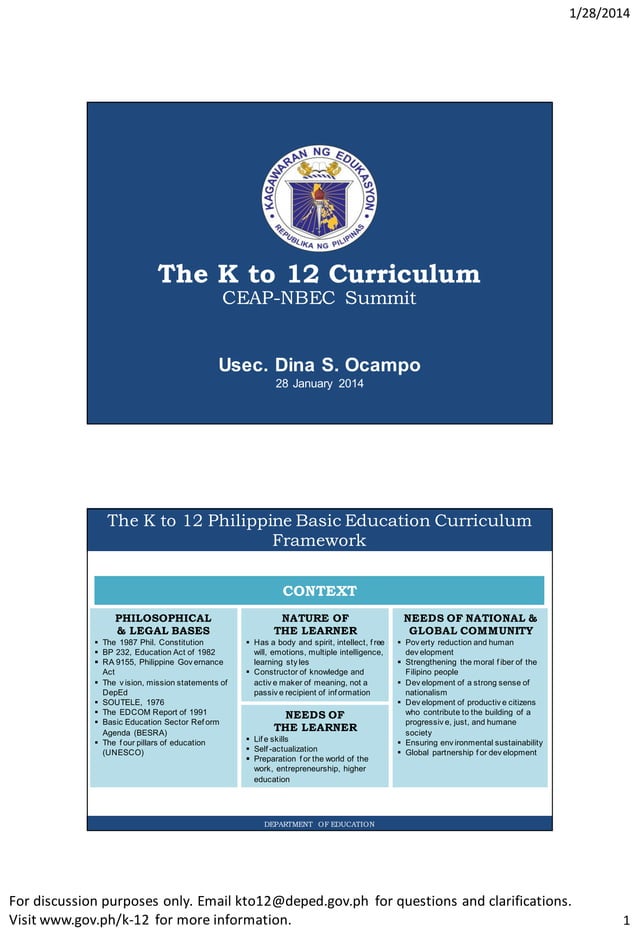 K to 12 Curriculum for Junior and Senior High School | PDF ...