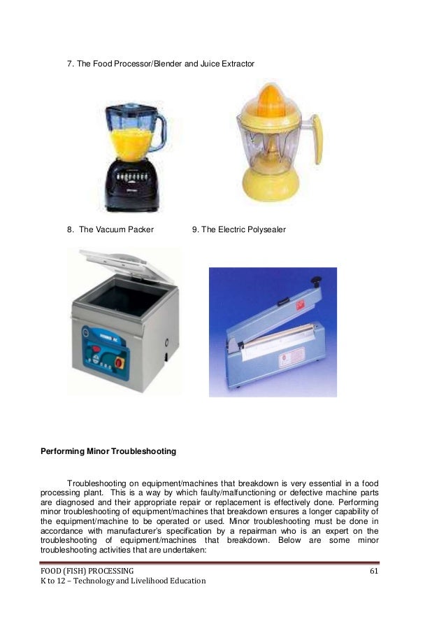 K to 12 fish processing learning module